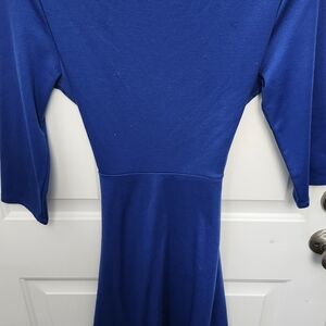 Old Navy Vibrant Blue Long Sleeve Dress